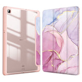 Samsung Galaxy Tab S6 Lite Tech-Protect Smartcase Hybrid Tri-fold Case - Pink Marble