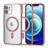 iPhone 12 Tech-Protect MagShine Case - MagSafe Kompatibel - Transparent / Rose Gold