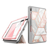 Samsung Galaxy Tab S7 FE i-Blason Cosmo Tri-Fold Flip Case with Screen Protector - Marble