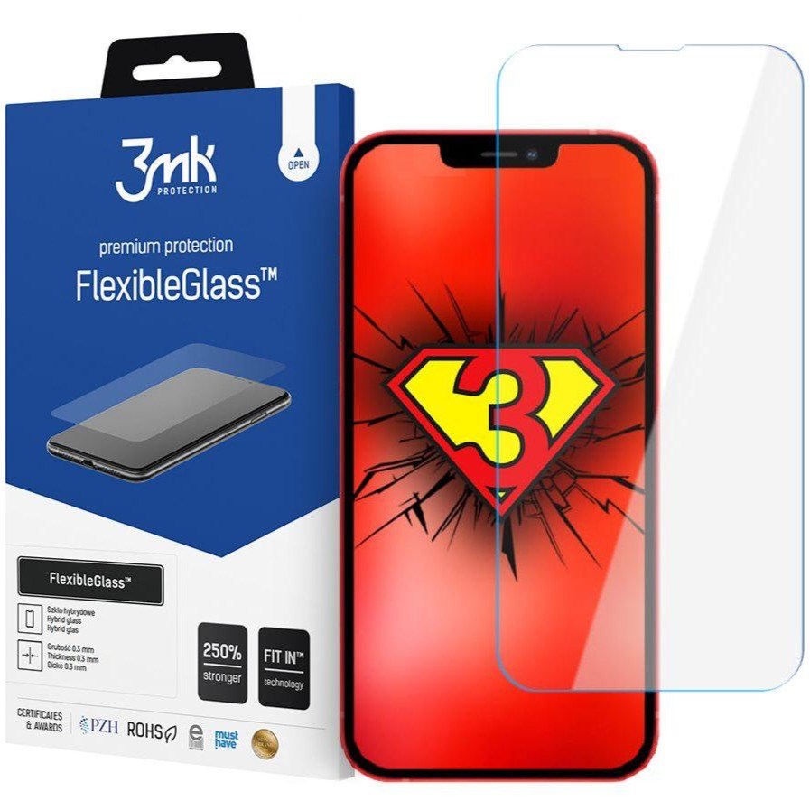 iPhone 13 / 13 Pro 3mk Flexible Glass Screen Protector - Transparent