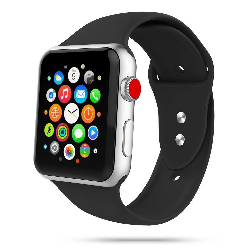 Apple Watch (42/44/SE/45/46/49mm) Tech-Protect Icon Band Silicone Strap - Black