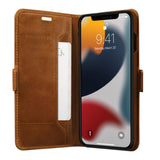 iPhone 13 dbramante1928 Copenhagen Slim Genuine Leather Wallet Case - Tan