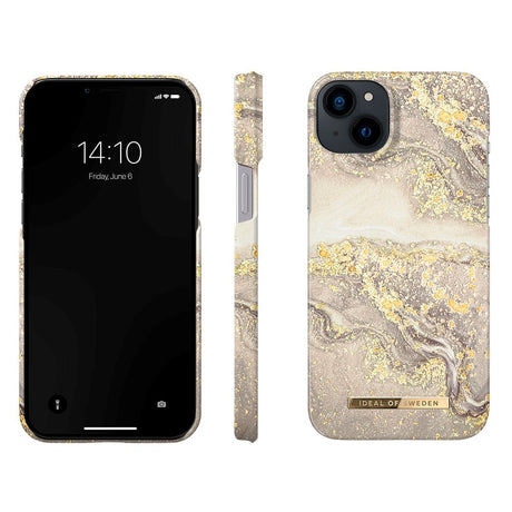 iDeal Of Sweden iPhone 14 Plus Fashion Case - Sparkle Greige Marble