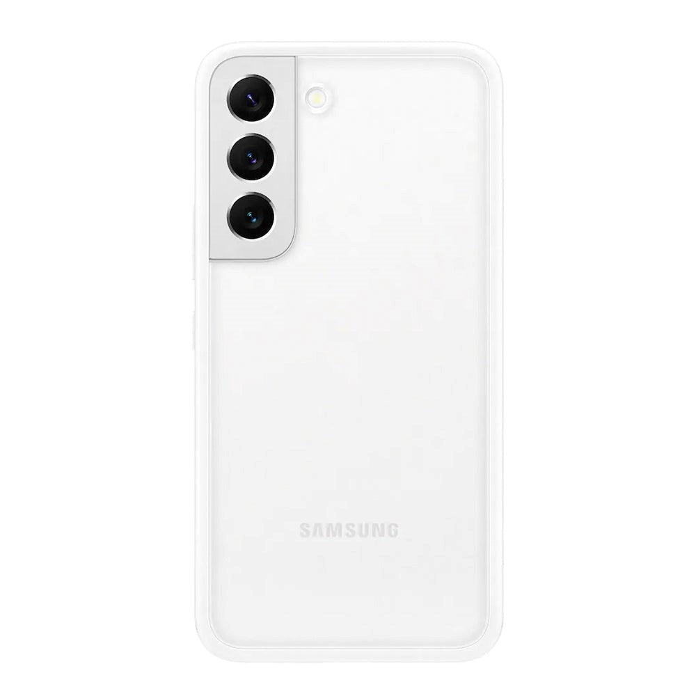 Original Samsung Galaxy S22 Frame Case w. Mirror - White (EF-MS901CWEGWW)