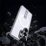 Samsung Galaxy S26 Ultra Hurtel Hybrid Armor X Case with Kickstand – MagSafe Compatible – Transparent