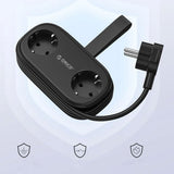 ORICO 20W 5-in-1 Power Strip with 2 x Schuko 2 x USB-A 1 x USB-C - Black