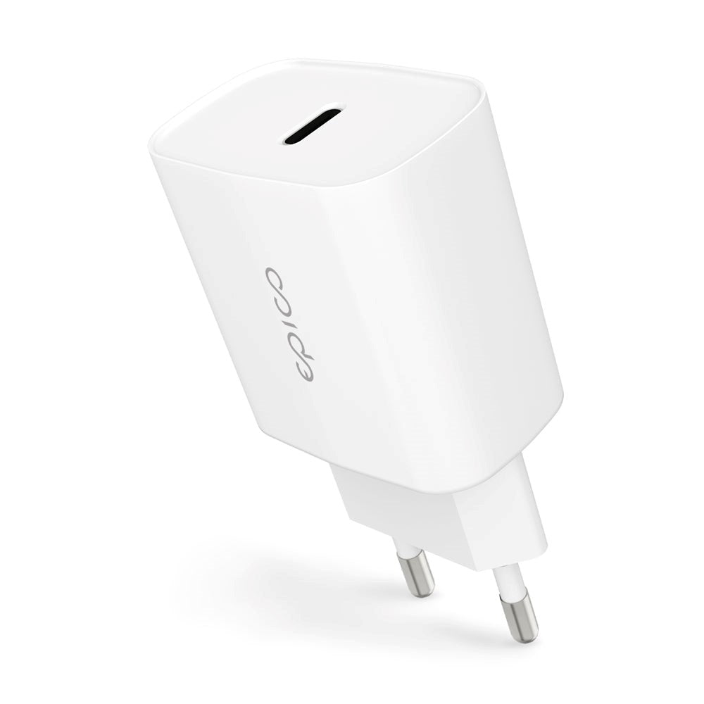 Epico Wall Charger PD 20W w. USB-C to Lightning Kabel - White