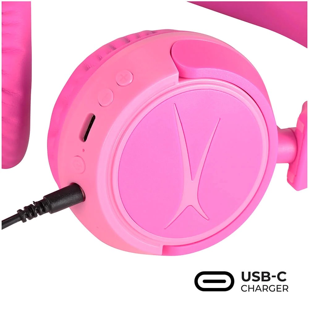 Altec Lansing 2-in-1 Headset for Kids with / without Cable - On-Ear Design - Pink