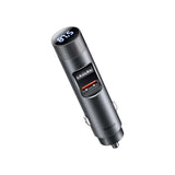 Baseus Energy Column Pro 30W Car Charger Bluetooth FM Transmitter 2 x USB-A & USB-C - Gray