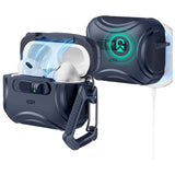 ESR AirPods Pro (3rd gen.) Cyber FlickLock Case with Carabiner - Dark Blue