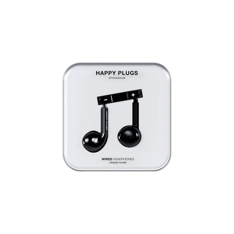 Happy Plugs Headphones with USB-C - In-Ear - Black