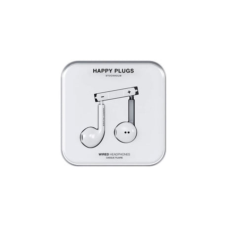 Happy Plugs Headphones with USB-C - In-Ear - White