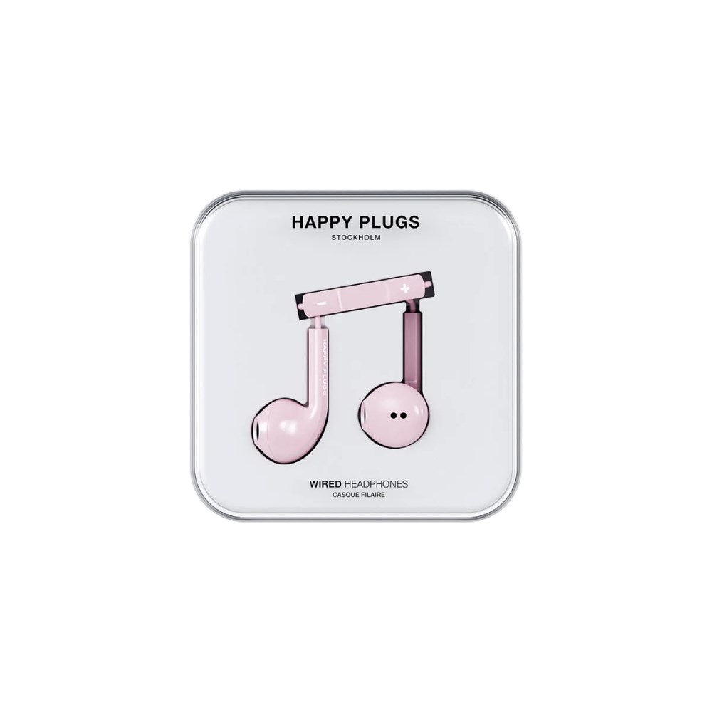 Happy Plugs Headphones with USB-C - In-Ear - Pink