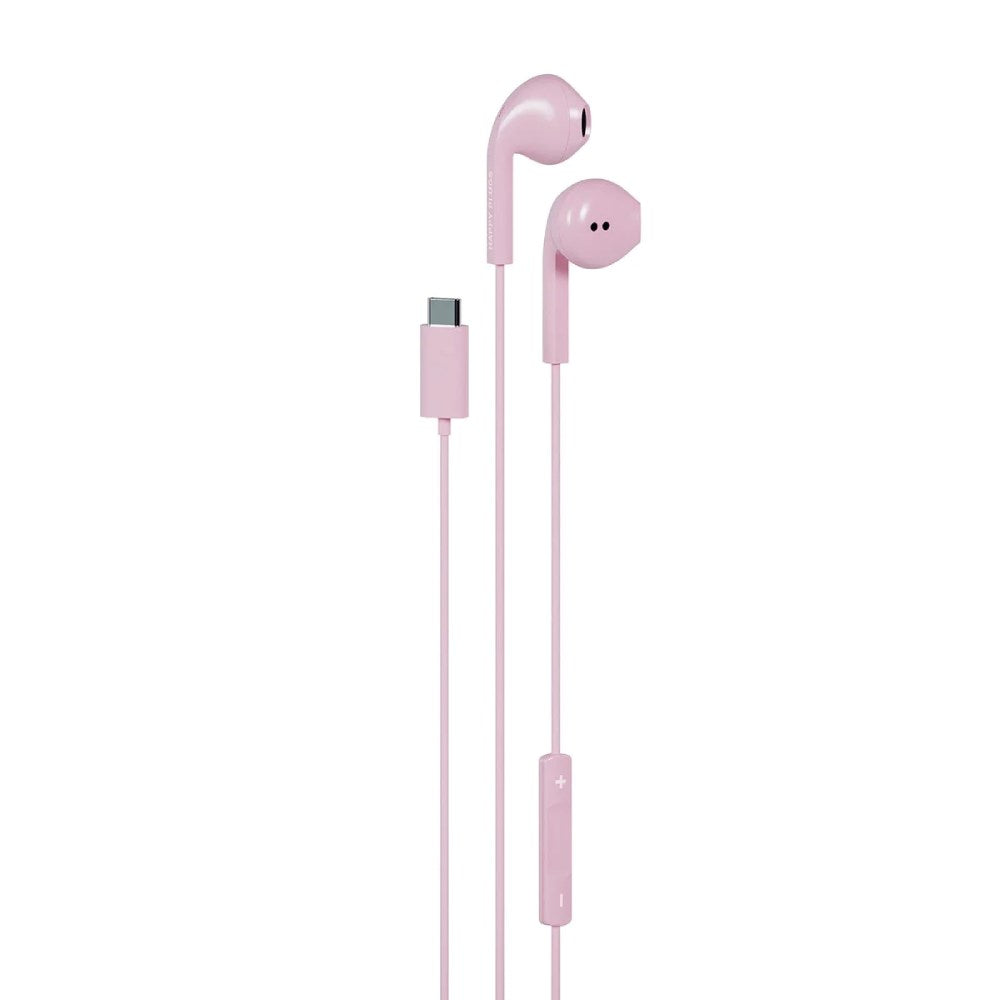 Happy Plugs Headphones with USB-C - In-Ear - Pink