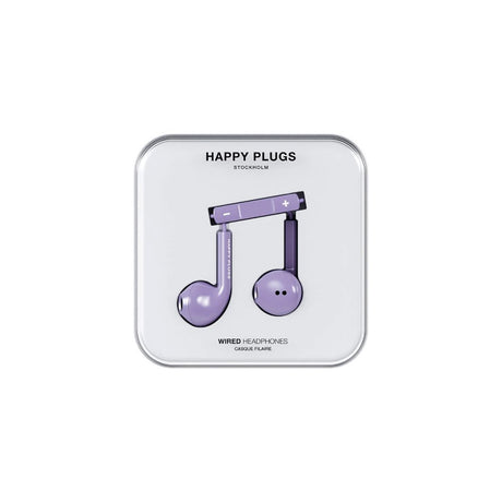 Happy Plugs Headphones with USB-C - In-Ear - Purple