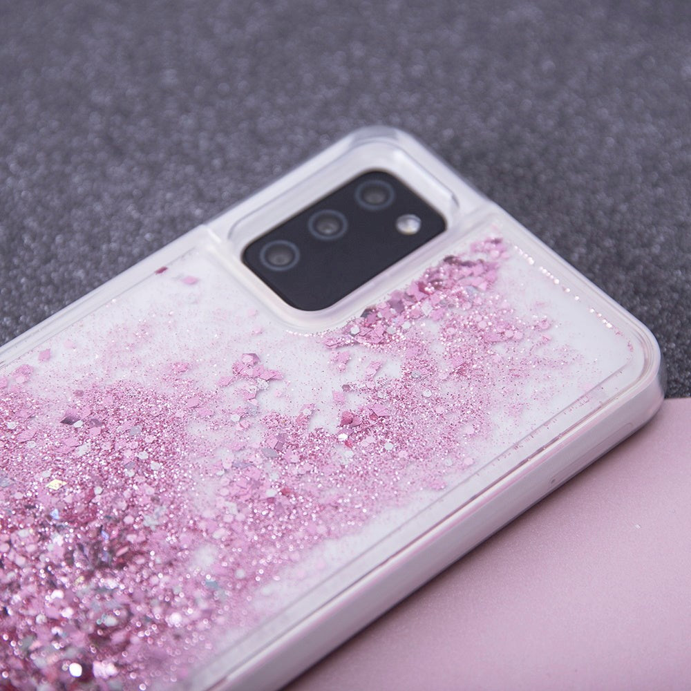 Samsung Galaxy S23 Transparent Glitter Case - Pink