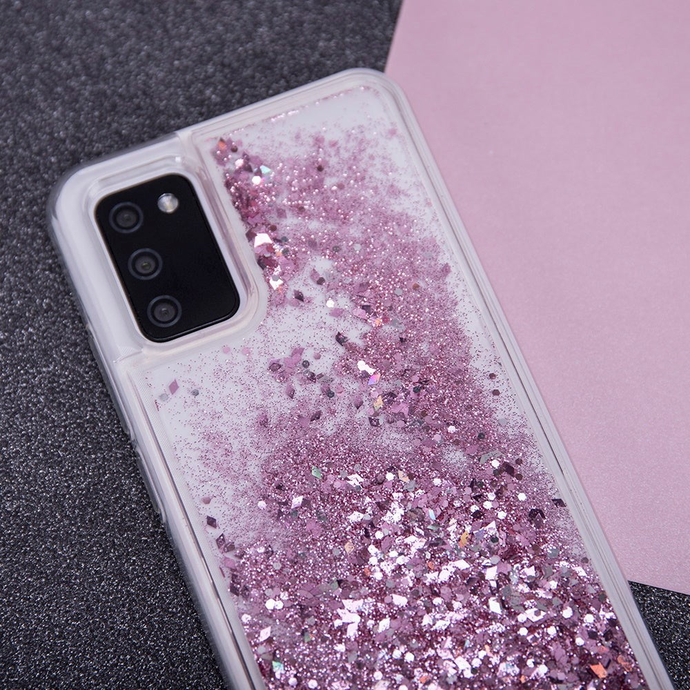 Samsung Galaxy S23 Transparent Glitter Case - Pink