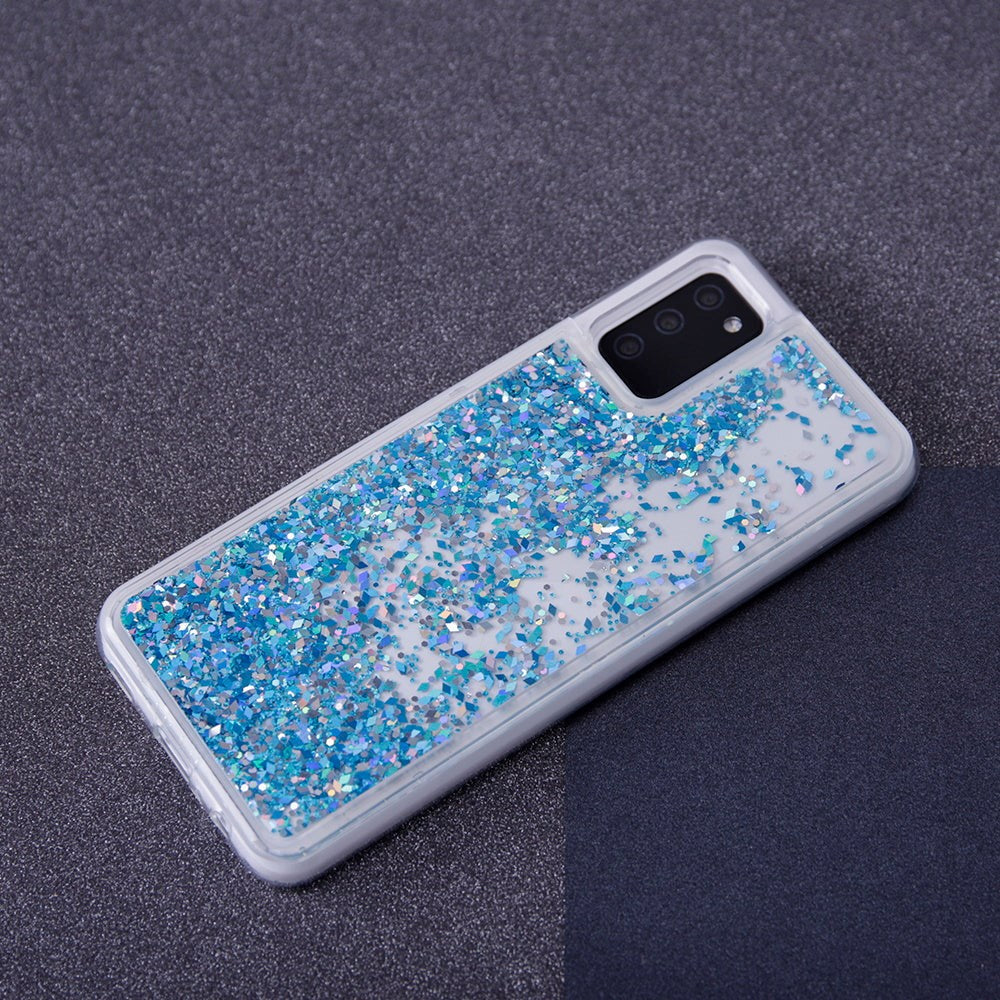 Samsung Galaxy A34 (5G) Transparent Glitter Case - Blue