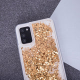 Samsung Galaxy S23 Ultra Transparent Glitter Case - Gold