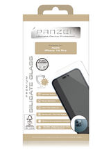 iPhone 14 Pro PANZER Screen Protection Glass Premium - Ultimate Clarity - Anti-bacterial - Incl. Camera Protection