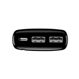 Forever Travel Battery PowerBank 20.000 mAh w. 2 x USB-A - Black