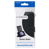 Samsung Galaxy S24 Vivanco Classic Wallet Case - Black