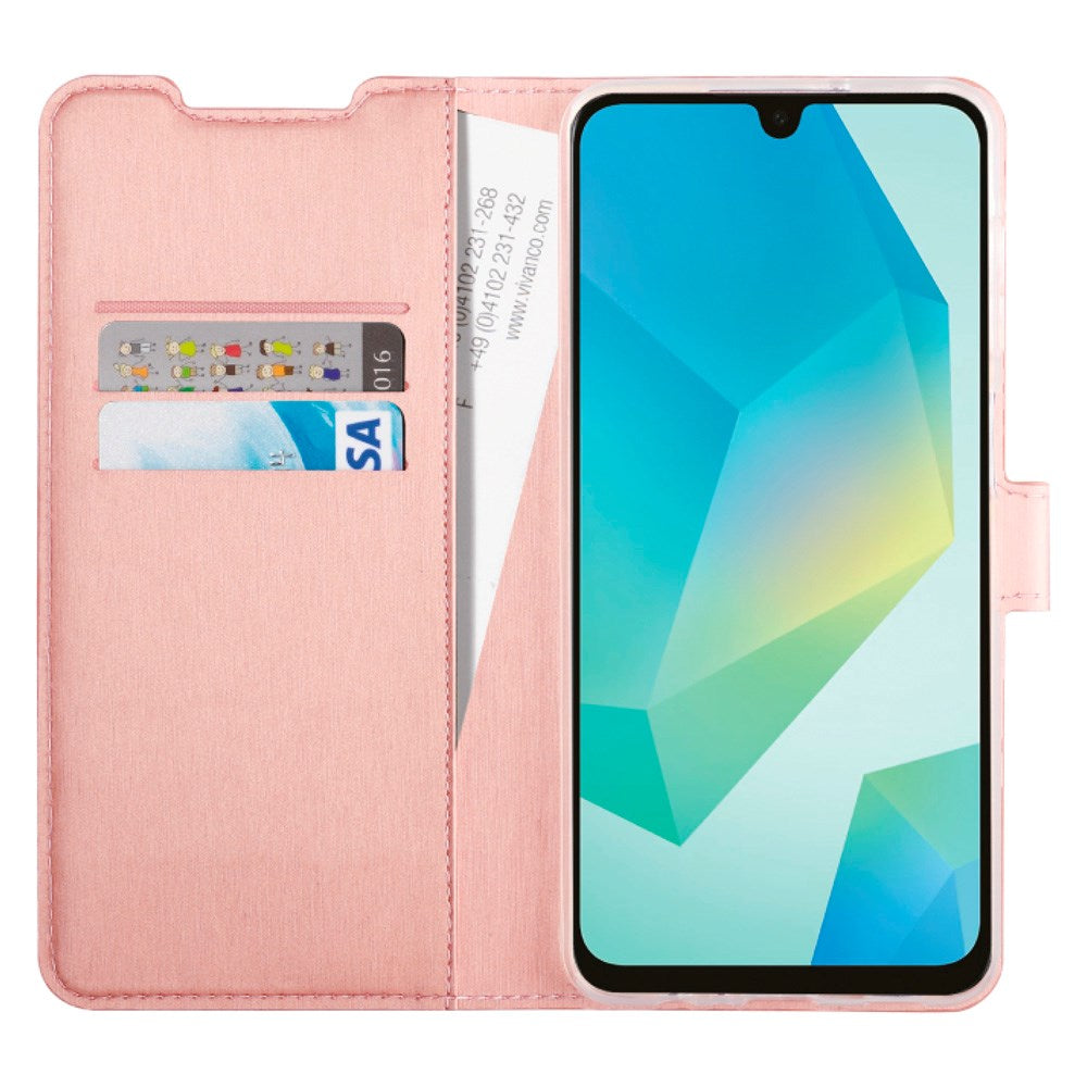 Samsung Galaxy A16 - Vivanco Classic Wallet Flip Case with Purse - Pink