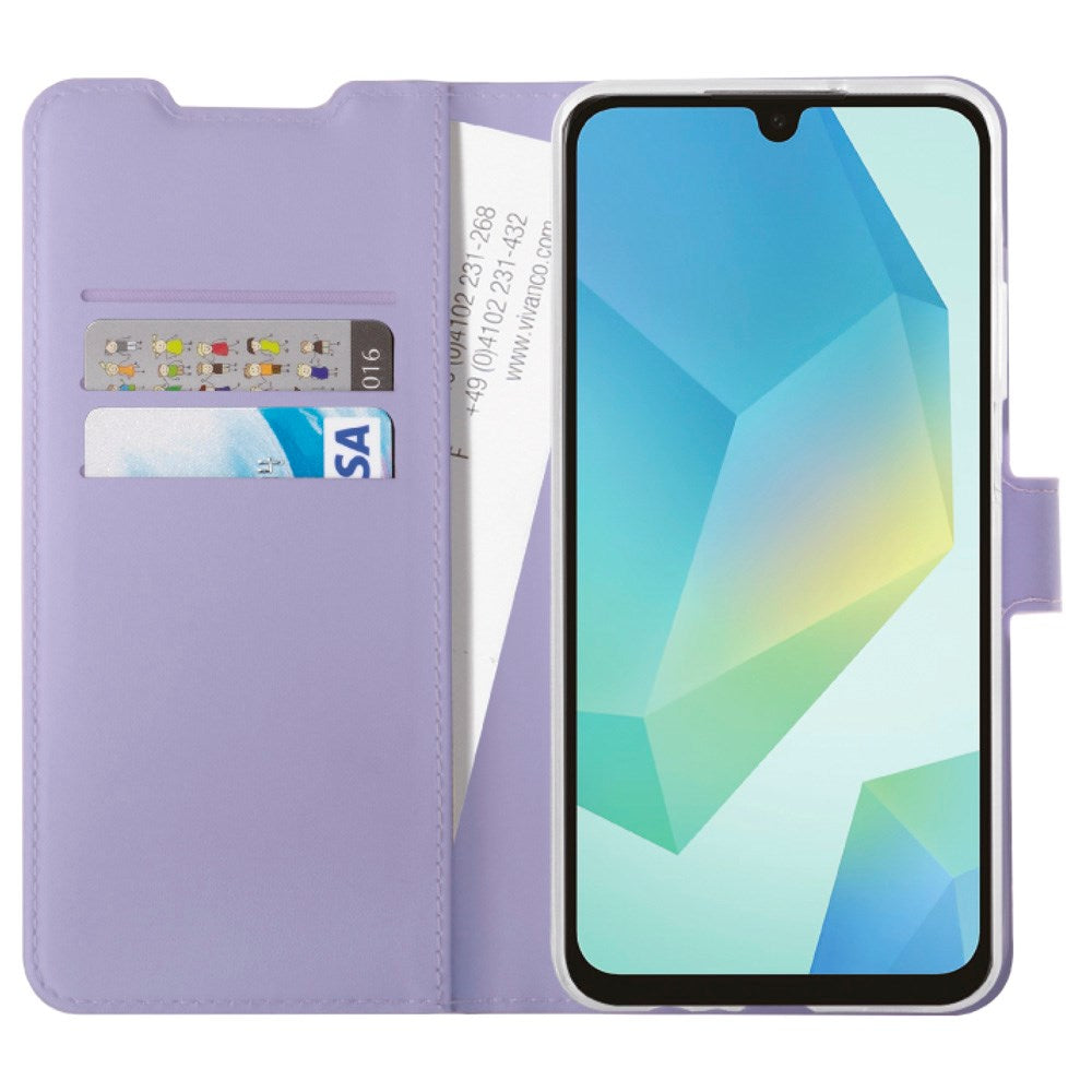 Samsung Galaxy A16 - Vivanco Classic Wallet Flip Case with Purse - Purple