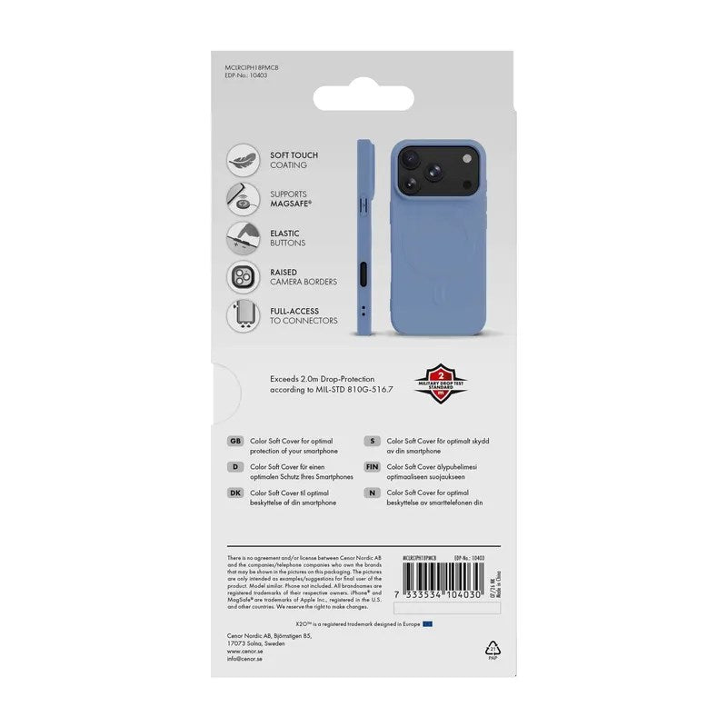 iPhone 18 Pro Max / 17 Pro Max X2O Mag Color Case - MagSafe Compatible - Blue