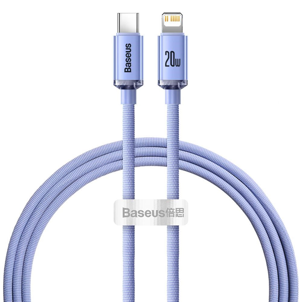 Baseus Crystal Shine Cable USB-C to Lightning PD 20W - 1.2m - Purple