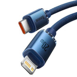 Baseus Crystal Shine Cable USB-C to Lightning PD 20W - 2m - Blue