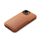 Mujjo iPhone 14 Leather Wallet Case - Brown