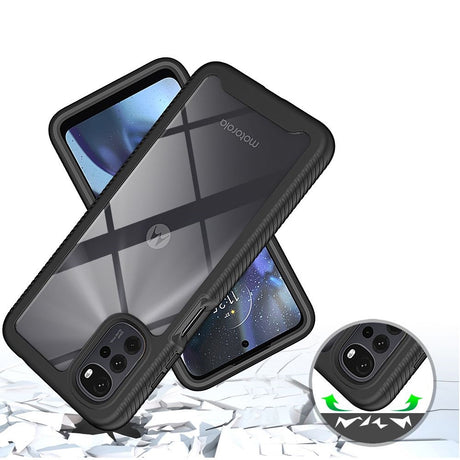 Motorola Moto G22 / E32 / E32s Tech-Protect DEFENSE360 Case with Screen Protector - Transparent / Black