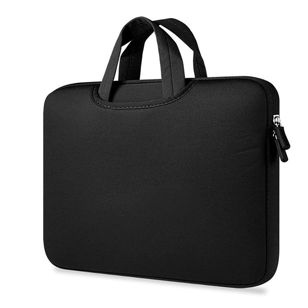 Tech-Protect Neoprene MacBook / Laptop Sleeve 13-14" w. Handle and Extra Compartment (34 x 25 cm) - Black