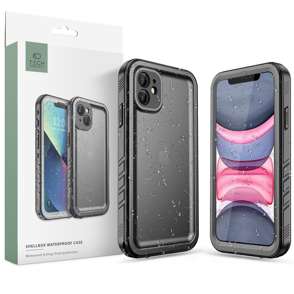 iPhone 11 Tech Protect Waterproof Case - Transparent / Black