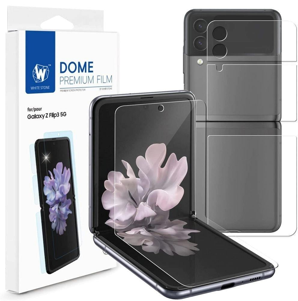 Samsung Galaxy Z Flip3 (5G) Whitestone Dome Premium Protection Film - Complete Set