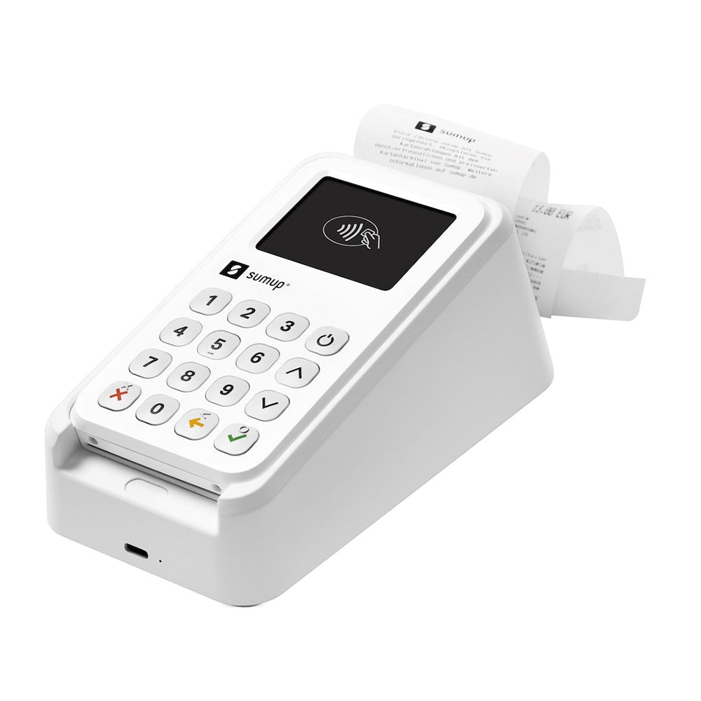 SumUp 3G Payment Kit Wireless Payment Terminal w. Receipt Printer - White