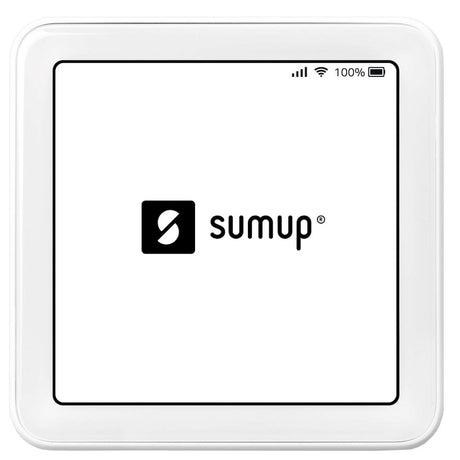 SumUp Solo Wireless Payment Terminal w. Charging Station and Touchscreen - White