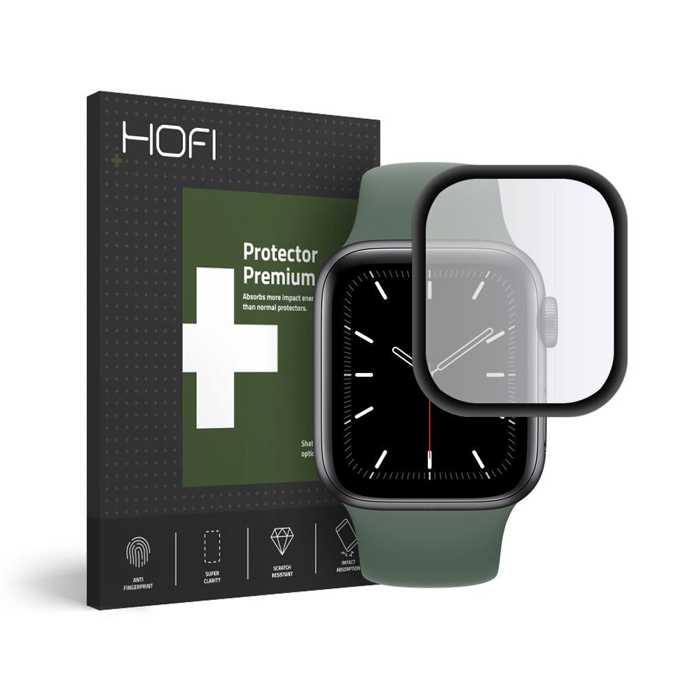 Apple Watch 4/5/6 / SE (40mm) Hofi Hybrid Screen Protection Transparent w. Black edge