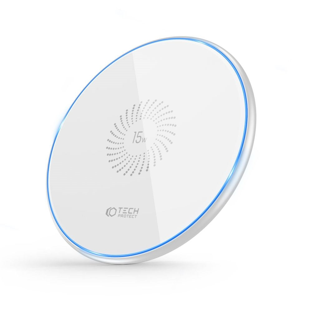 Tech-Protect C1 Single Charging Pad Wireless Charger 15W - White