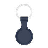 Tech-Protect Icon AirTag Silicone Case w. Keychain - Navy Blue