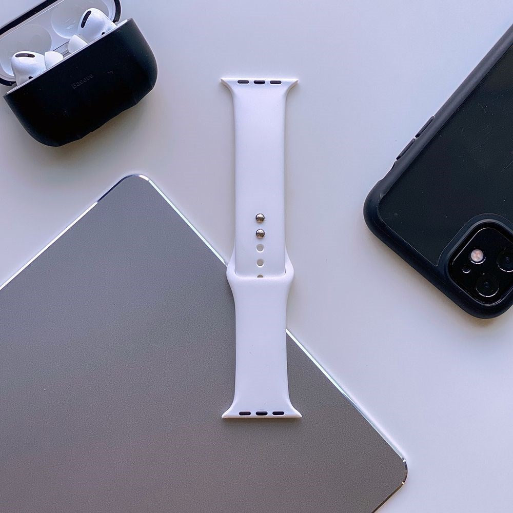 Apple Watch (38/40/SE/41/42mm) Tech-Protect Icon Band Silicone Strap - White