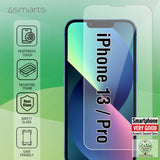 iPhone 13 / 13 Pro 4smarts Second Glass X-Pro Clear Screen Protector w. Mounting Frame - Case Friendly - Transparent