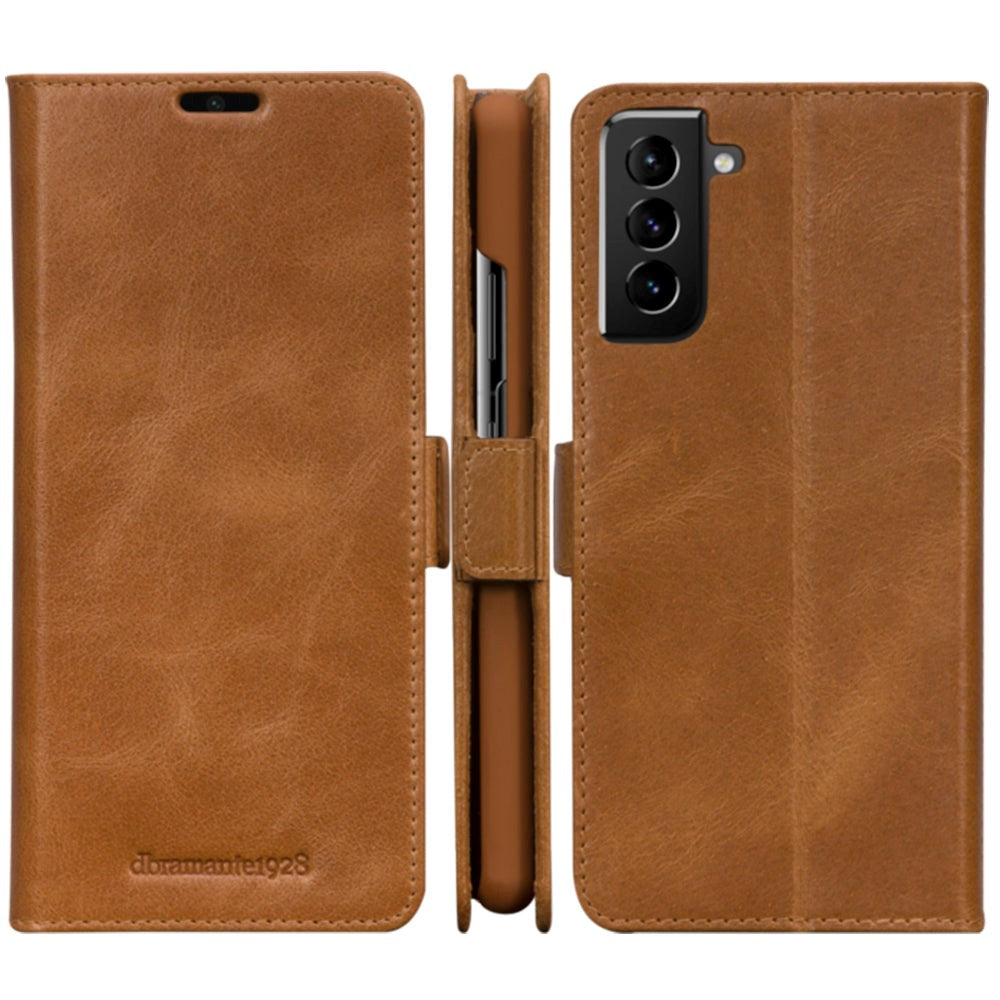 Samsung Galaxy S21 dbramante1928 Copenhagen Slim Leather Wallet Case - Tan