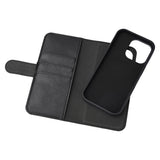 iPhone 16 Pro Essentials 2-in-1 Faux Leather Flip Case - Black