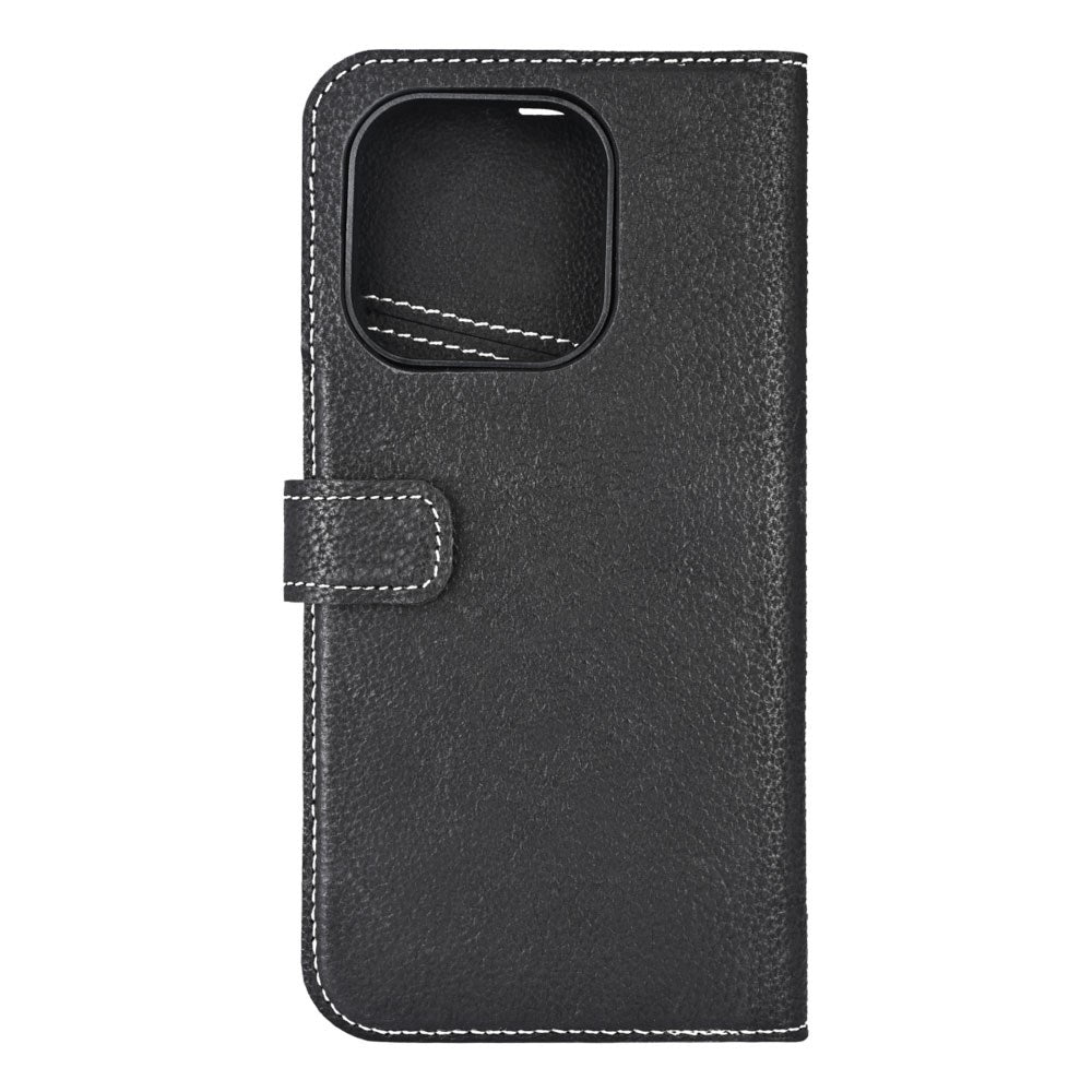 iPhone 16 Pro Essentials 2-in-1 Leather Flip Case - MagSafe Compatible - Balck