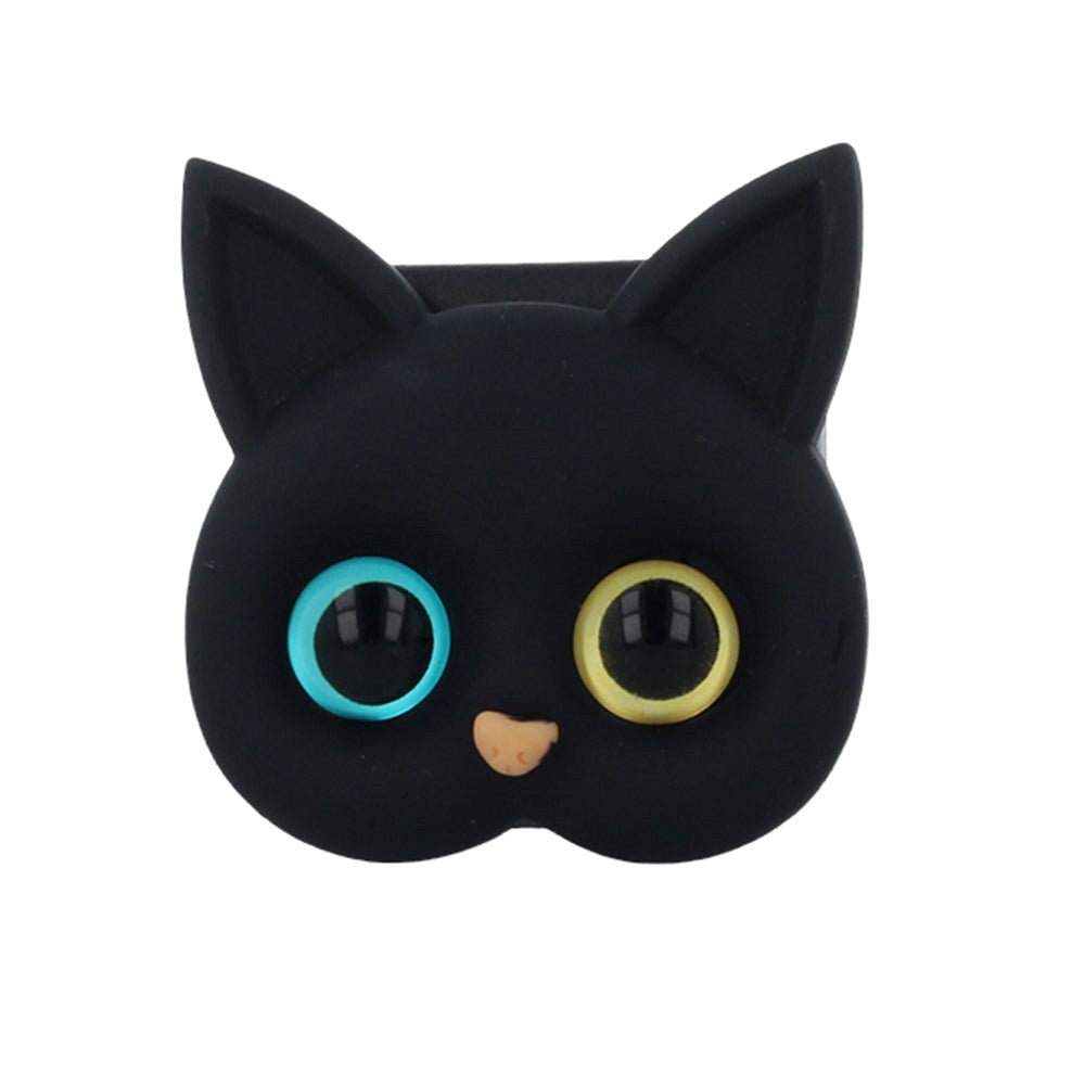 Pop Holder w. Mirror - Cat - Black