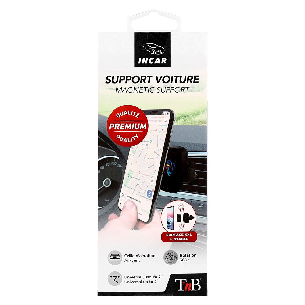 T'NB Magnetic Mobile Holder for Car - Ventilation System - Black
