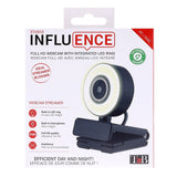 T'NB USB Webcam 1080p 30fps w. Ring Light & Microphone - Black