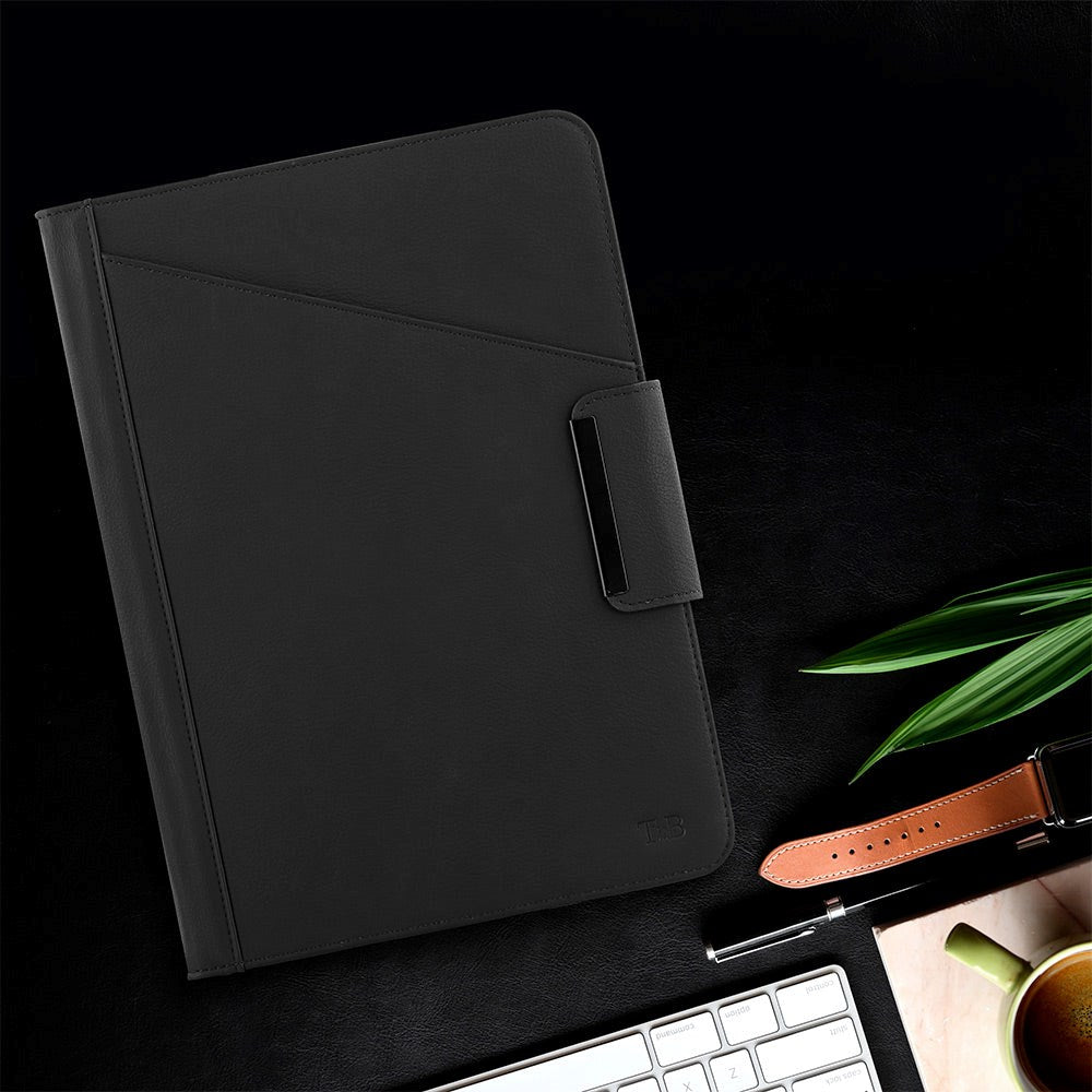 Universal T'NB Folio Case For Tablets with Pen Holder - 24 x 16.5cm to 26 x 18cm - Black